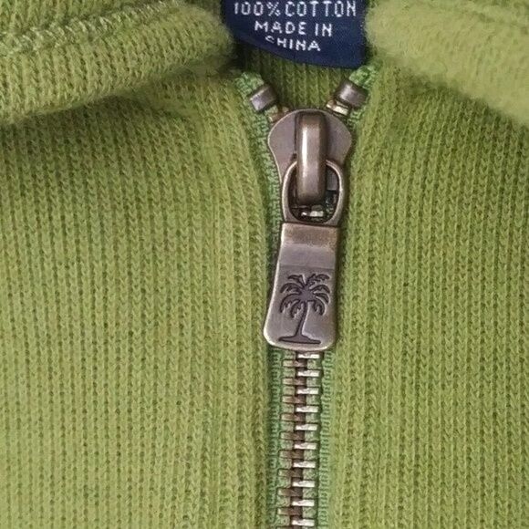 TOMMY BAHAMA Relax Ribbed 1/4 Zip Pullover Sweater Swordfish Sweatshirt Sz XL - Picture 5 of 10